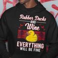 Gummiente Und Wein Badeente Quietscheente Gummiente Kapuzenpullover Lustige Geschenke