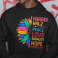 Harris Walz Peace Love Equality Hope Diversity Hoodie Unique Gifts