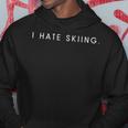 I Hate Skiing Minimalista Divertente Hater Detto Felpa con cappuccio Regalos divertidos