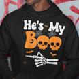 He's My Boo Skeleton Couples Matching Couple Halloween Hoodie Unique Gifts