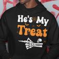 He's My Treat Skeleton Couples Matching Couple Halloween Hoodie Personalized Gifts