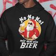 Ho Ho Hol Mir Mal Ein Bier Christmas Father Christmas Kapuzenpullover Lustige Geschenke