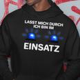 Ich Bin Im Einsatz Blue Light Fire Brigade Police Kapuzenpullover Lustige Geschenke