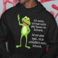 Ich Habe Nicht Alle Masse Im Schrank Frosch Ich Habe Nicht Alle Tassen Kapuzenpullover Lustige Geschenke