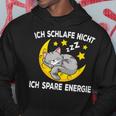 Ich Schlafe Nicht Ich Spare Energie Cat Nightdress Kapuzenpullover Lustige Geschenke