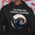 Ich Wenn Der Alkohol Scheppert X Pedro Raccoon Meme Kapuzenpullover Lustige Geschenke