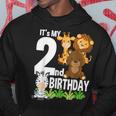 It's My 2Nd Birthday Zoo Theme Birthday Safari Jungle Animal Hoodie Unique Gifts