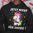 Jetzt Nicht Ich Zocke Gaming Gamer Unicorn Kapuzenpullover Lustige Geschenke