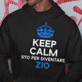 Keep Calm Annuncio Gravidanza Zio Presto Diventa Futuro Zia Felpa con cappuccio Regalos divertidos