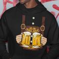 Lederhosen Per Oktoberfest Costume Bavarese Tedesco Felpa con cappuccio Regalos divertidos