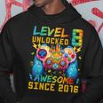 Level 8 Unlockedideo Game 8Th Birthdayideo Game Boys Felpa con cappuccio Regalos divertidos