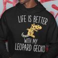 Life Is Better With My Leopard Gecko Regalo Per Gli Amanti Del Geco Felpa con cappuccio Regalos divertidos