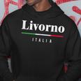 Livorno Italiano Bandiera Nome Della Città In Italia Felpa con cappuccio Regalos divertidos