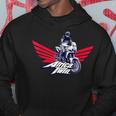Logo Africa Touring Twin Strisce Moto Felpa con cappuccio Regalos divertidos