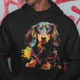 Long Hair Dachshund Puppy Best Dog Walking Pet Hoodie Funny Gifts