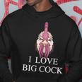 I Love Grande Cock Pollo Divertente Cazzo Divertente Felpa con cappuccio Regalos divertidos