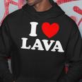 I Love Lava Divertente Hawaii Magmaolcano Flowolcanology Fan Felpa con cappuccio Regalos divertidos