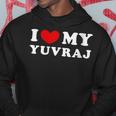 I Love My Yuvraj Amo Il Mio Yuvraj Con Collo A Felpa con cappuccio Regalos divertidos