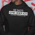 Lustiges Gym Oder Ich Fitness Workout Geschenk Kapuzenpullover Lustige Geschenke