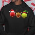 Lustiges Weihnachtsmann Rentier Elf Tennis Weihnachten Damen Herren Kinder Kapuzenpullover Lustige Geschenke