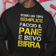 Magliette Panettiere Divertenti Regalo Fornaio Pane Birra Felpa con cappuccio Regalos divertidos