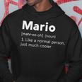 Mario Definizione Nome Ragazzi Divertente Fresco Persona Normale Felpa con cappuccio Regalos divertidos