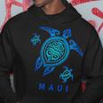 Maui Hawaii Tartaruga Tribale Blu Mare Felpa con cappuccio Regalos divertidos