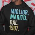 Miglior Marito Dal 1987 Anni 37 Anniversario Matrimonio Felpa con cappuccio Regalos divertidos