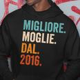 Migliore Moglie Dal 2016 Anni 8 Anniversario Matrimonio Felpa con cappuccio Regalos divertidos