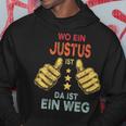 Name Justus Wo Ein Justus Istorname Kapuzenpullover Lustige Geschenke