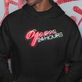 Neon Open 24 Hours Sign Felpa con cappuccio Regalos divertidos