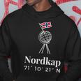 Nordkap Coordinates Kapuzenpullover Lustige Geschenke