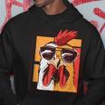 Occhiali Da Sole Del Gallo Di Un Gallo Che Indossa Cantato Felpa con cappuccio Regalos divertidos