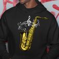 Ottoni Sax Strumento Musicale Banda Note Sassofono Felpa con cappuccio Regalos divertidos