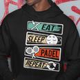 Padel Tennis Regalo Eat Sleep Padel Repeat Divertente Felpa con cappuccio Regalos divertidos