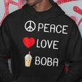 Peace Love Boba Tea Bubble Milk Teas Amante Regalo Felpa con cappuccio Regalos divertidos