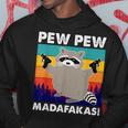 Pew Pew Madafakas Crazy Mapache Gun Regalos Divertidos Sudadera Regalos divertidos