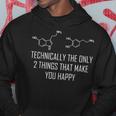 Psicologia Psicologia Della Formula Chimica Della Dopamina Della Serotonina Felpa con cappuccio Regalos divertidos