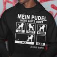 Pudel Mein Hund Hört Auf S Wort Dog Joke Dog Kapuzenpullover Lustige Geschenke