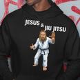 Regalo Brazilian Jiu Jitsu Bjj E Grappling Gesù Felpa con cappuccio Regalos divertidos