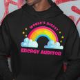 Regenbogen Retro World's Netteste Energie Auditor Kapuzenpullover Lustige Geschenke