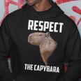 Respect The Capybara Capibara Rodent Animal Humor Felpa con cappuccio Regalos divertidos