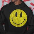 Retro Acidhouse Intage '80 Anni '90 Smile Distressed Felpa con cappuccio Regalos divertidos