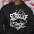 Rute Raus Der Spass Beginnt Fischer Angler Kapuzenpullover Lustige Geschenke