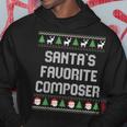 Santa's Favorite Composer Ugly Christmas Sweater Hoodie Unique Gifts Santa's Favorite Composer Ugly Christmas Sweater Hoodie Unique Gifts