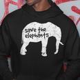 Save The Elephants In Stile Invecchiato Felpa con cappuccio Regalos divertidos