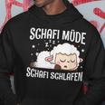 Schafi Müde Schafi Schlafen Schaf Pyjamas Schlaf Saying Kapuzenpullover Lustige Geschenke