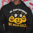 In September We Wear Gold Scary Pumpkin And Ghosts Costume Hoodie Unique Gifts