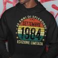 Settembre 1984 Regalo Uomo Anni 40Intage 1984 Annata 1984 Felpa con cappuccio Regalos divertidos