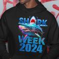 Shark Fin 2024 Week Passion For Shark Lover Ocean Wildlife Hoodie Personalized Gifts